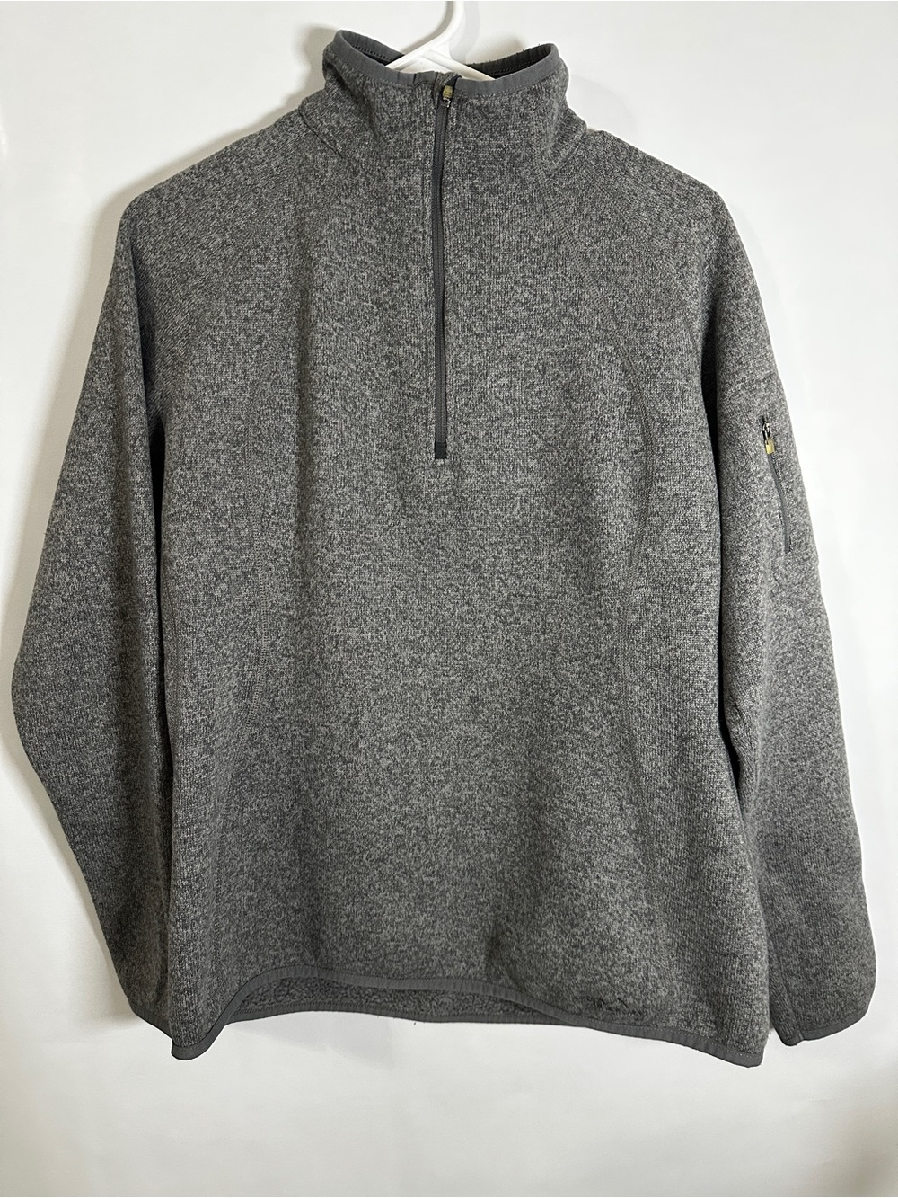 Eddie Bauer Gray Quarter-Zip Fleece Sweater boys large